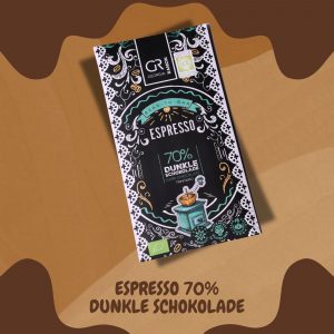 Dunkle Espresso Schokolade, 70%