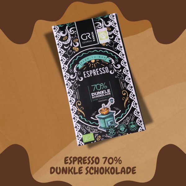 Dunkle Espresso Schokolade, 70%